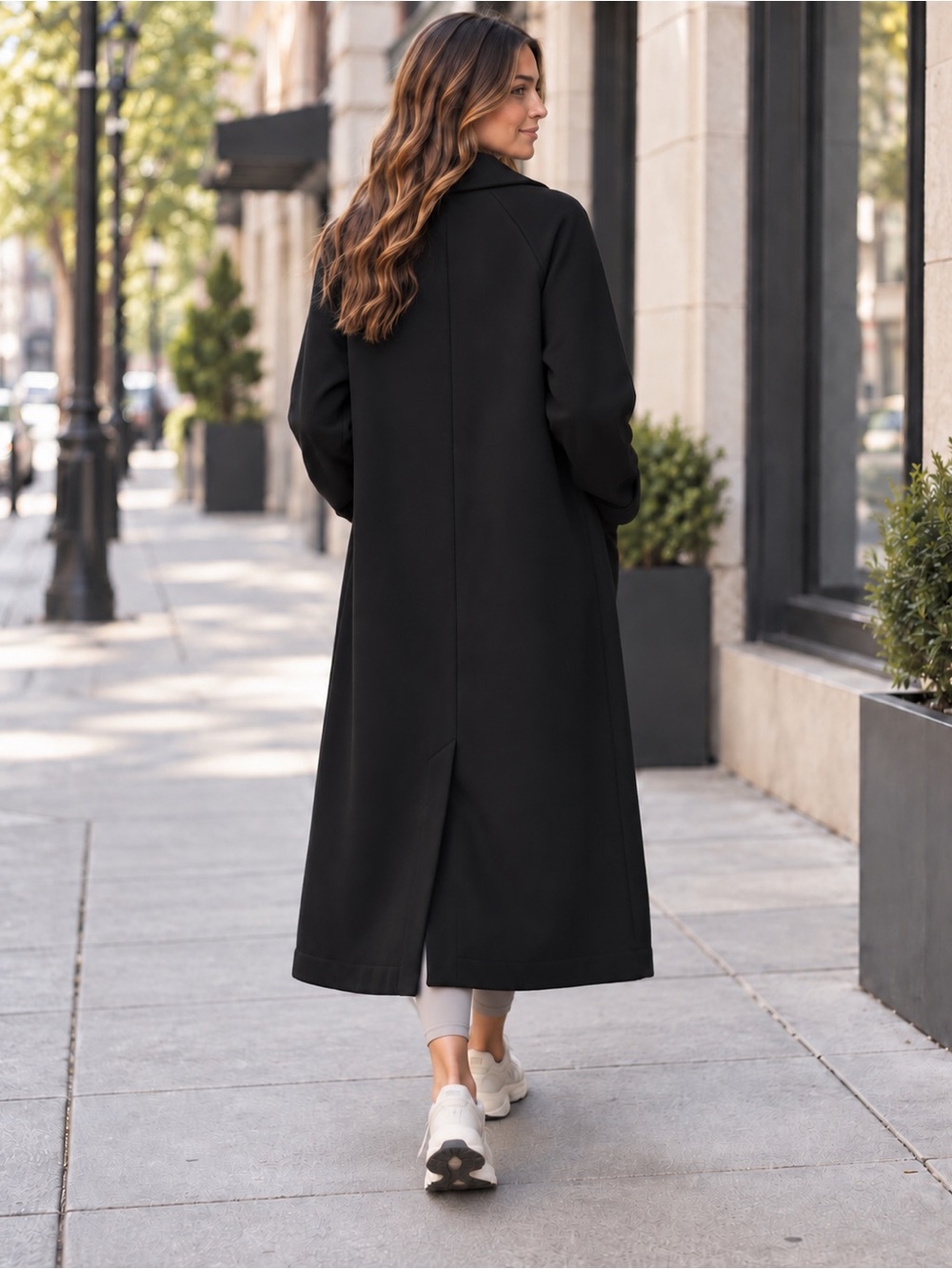 NWT Vuori Restore Trench Coat in Black Size S - Picture 4 of 17